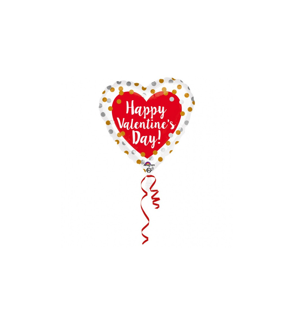 Fóliový balónek standard - Happy Valentine´s day