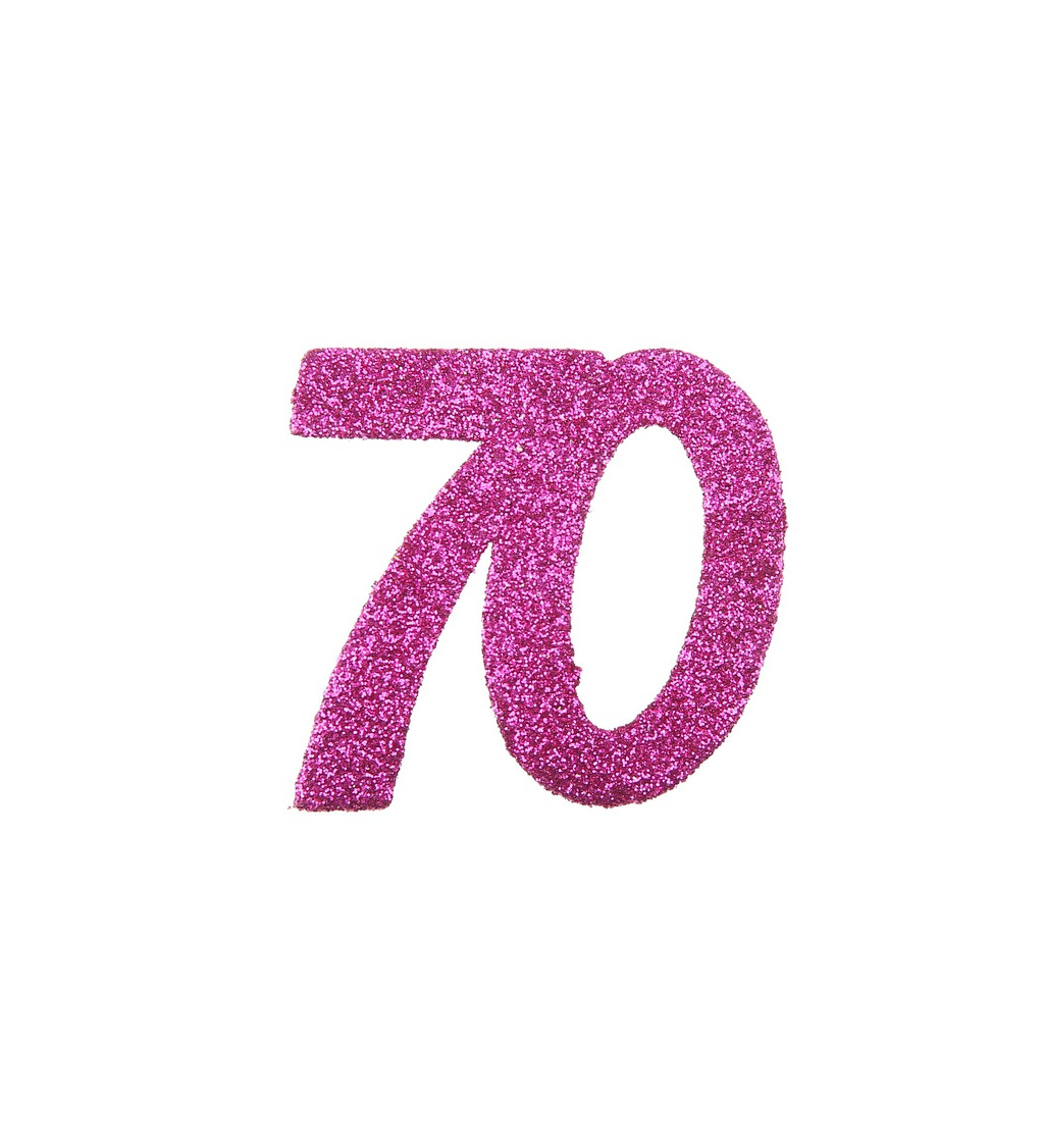 Konfety - růžové - 70 let