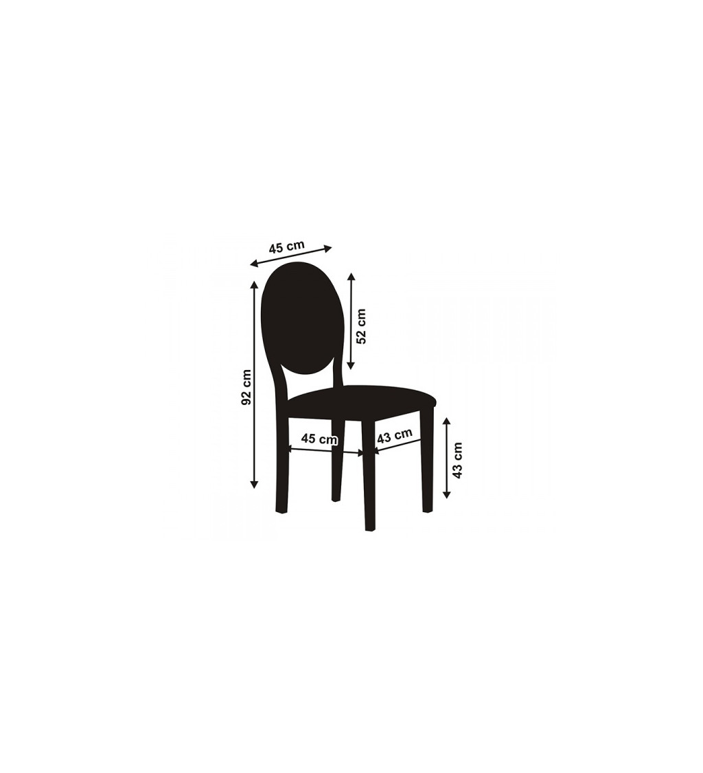 Potah na židli - plátěný, bílý