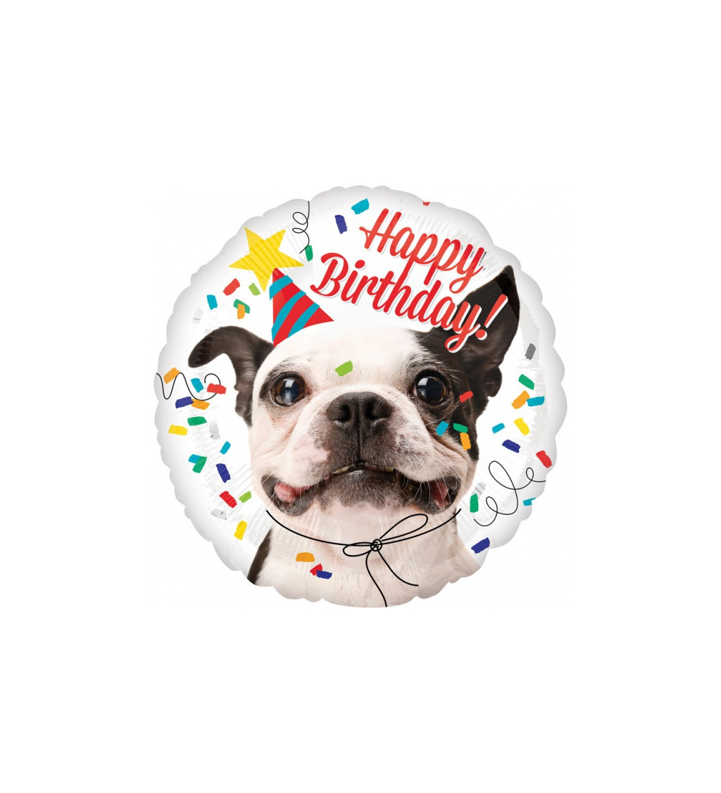 Foliový balonek "Happy Birthday Dog"