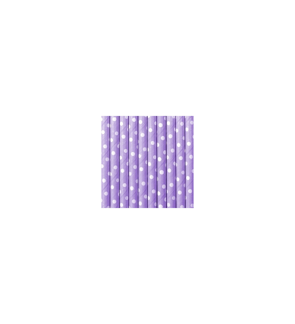 Brčka s puntíky - fialová