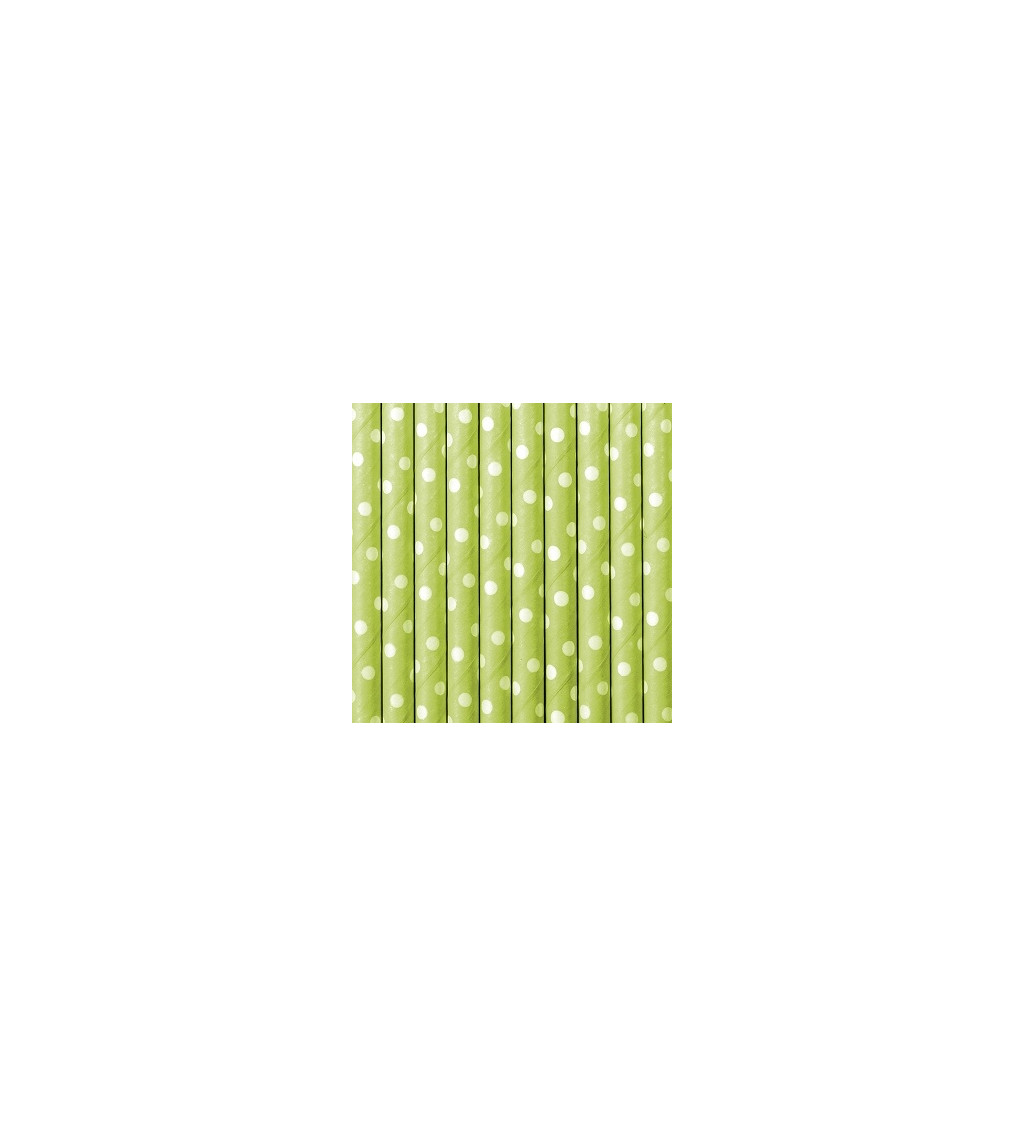 Brčka s puntíky - zelená