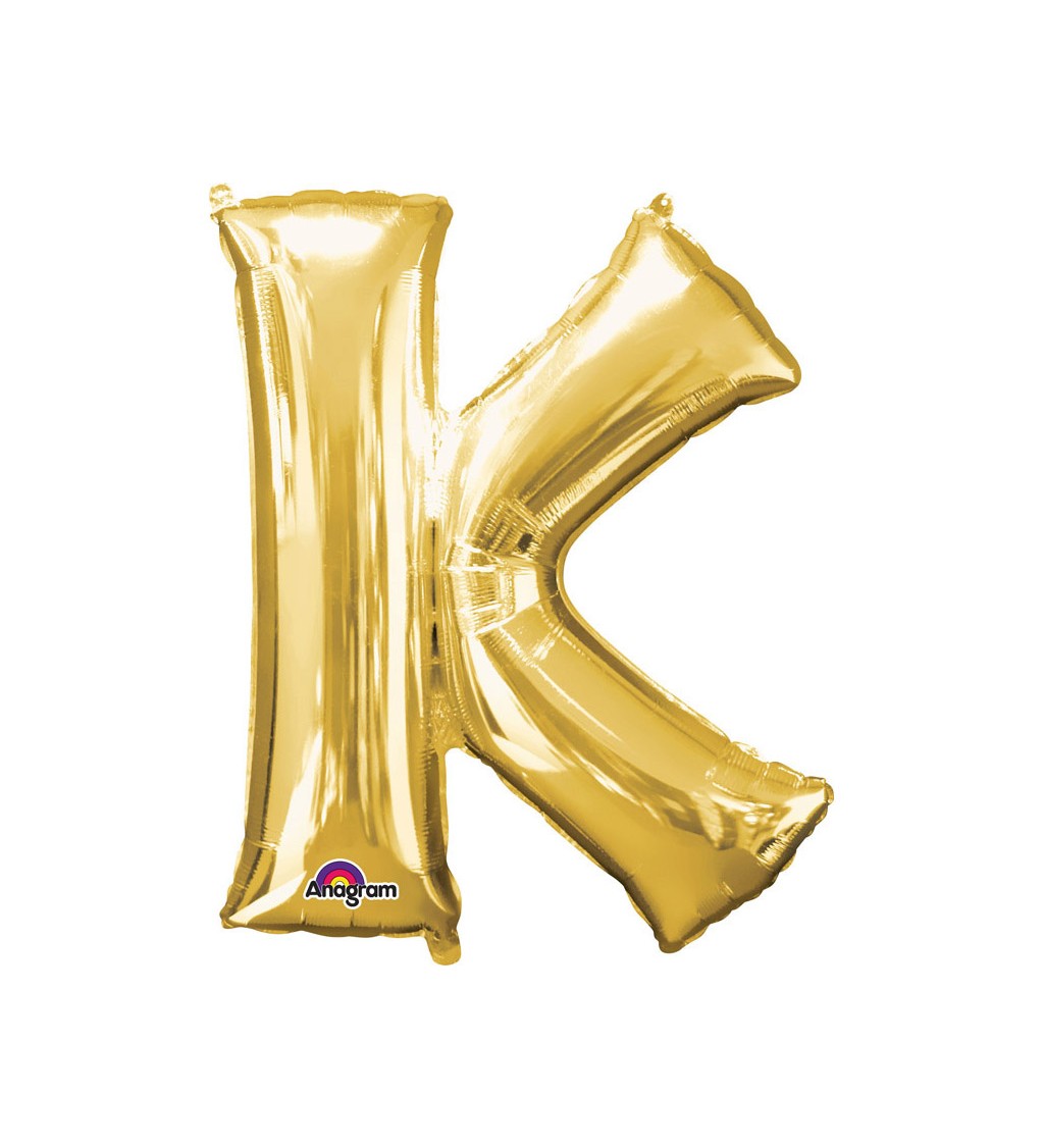 Nafukovací fóliový balónek zlatý - K
