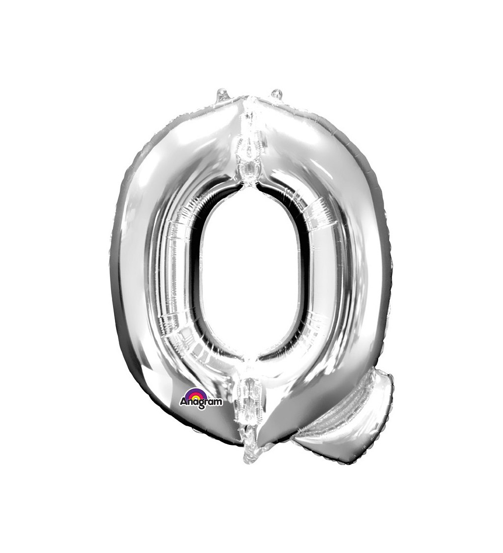 Nafukovací fóliový balónek stříbrný - Q
