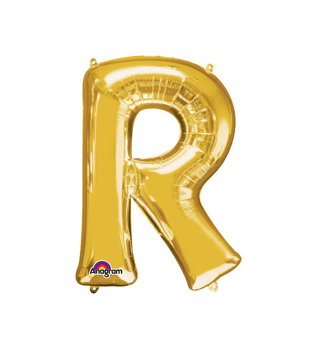 Nafukovací fóliový balónek zlatý - R