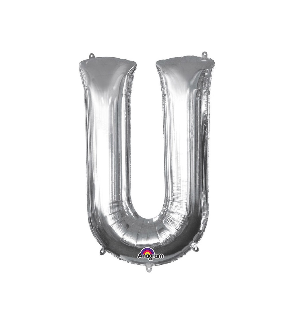 Nafukovací fóliový balónek stříbrný - U