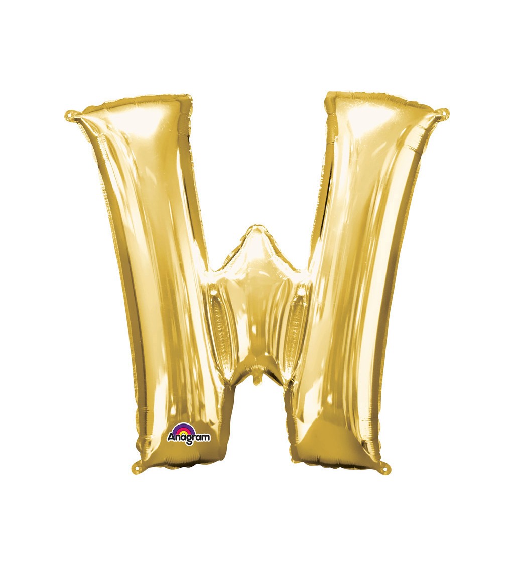 Nafukovací fóliový balónek zlatý - W