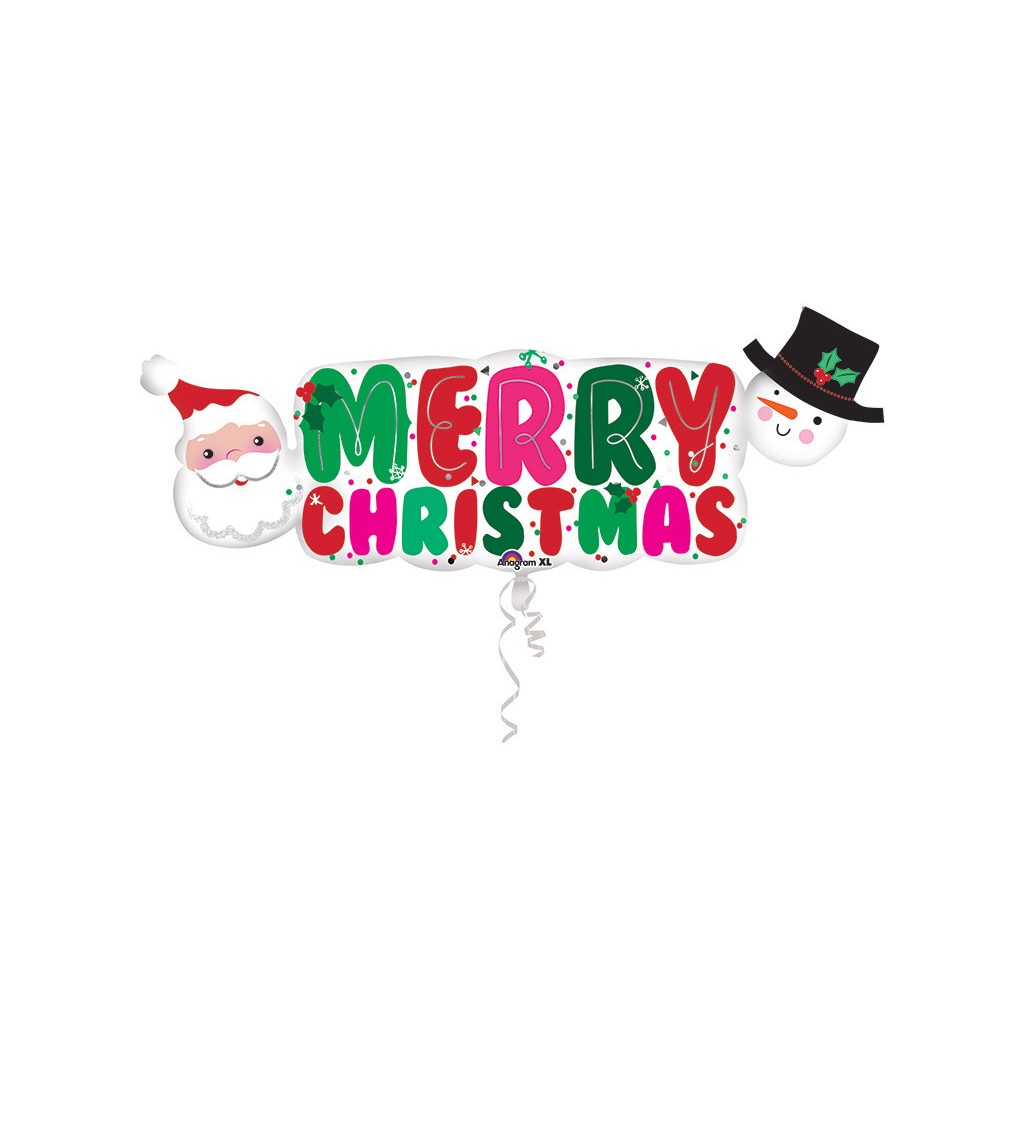Fóliový balónek supershape - Merry Christmas