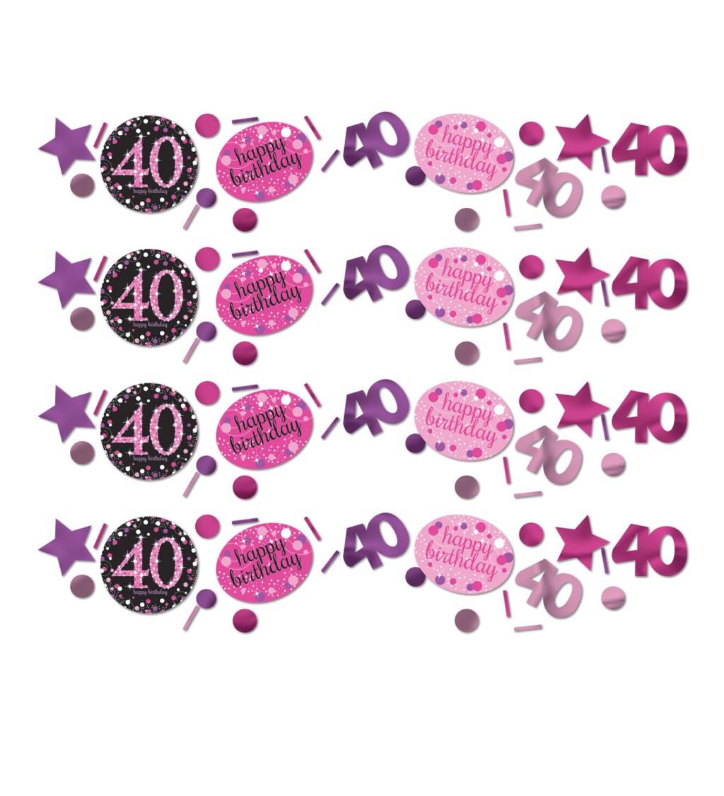 Konfety - 40, růžové