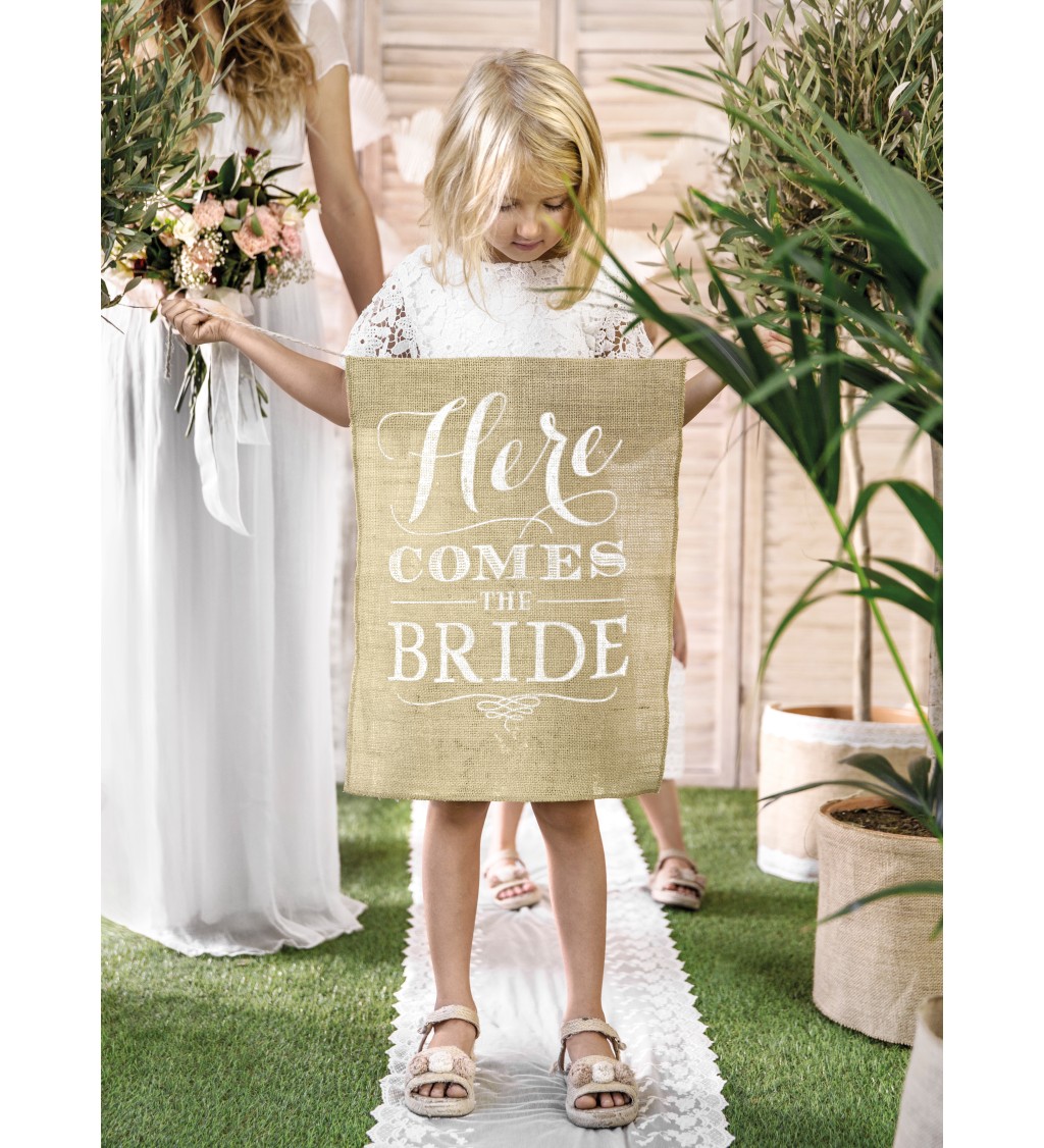 Dekorační tabule - Here comes the bride