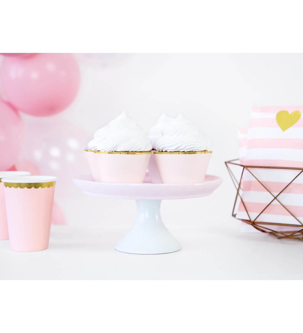 Košíčky na cupcaky - řůžovo zlaté