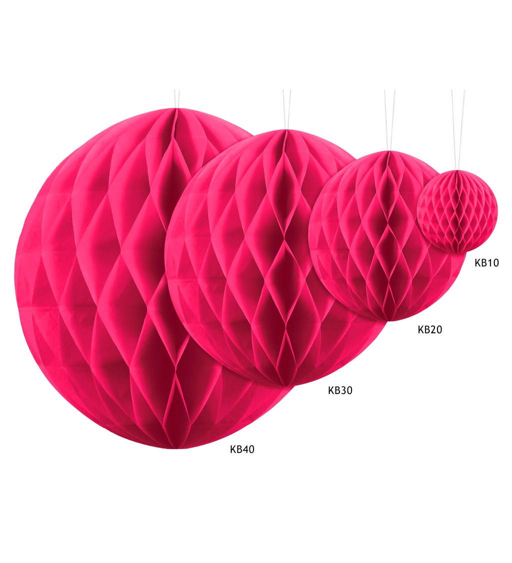 Papírová koule - růžová, 20 cm