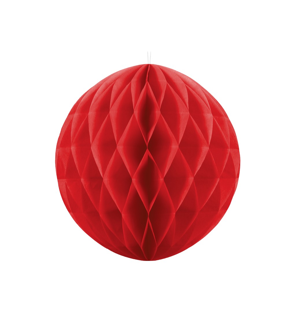 Papírová koule - červená, 20 cm