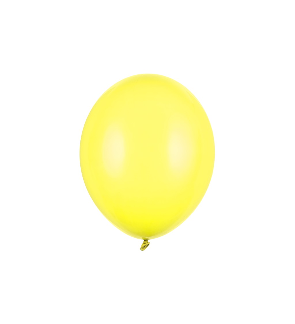 Balónek pastelový - žlutý - 10 ks
