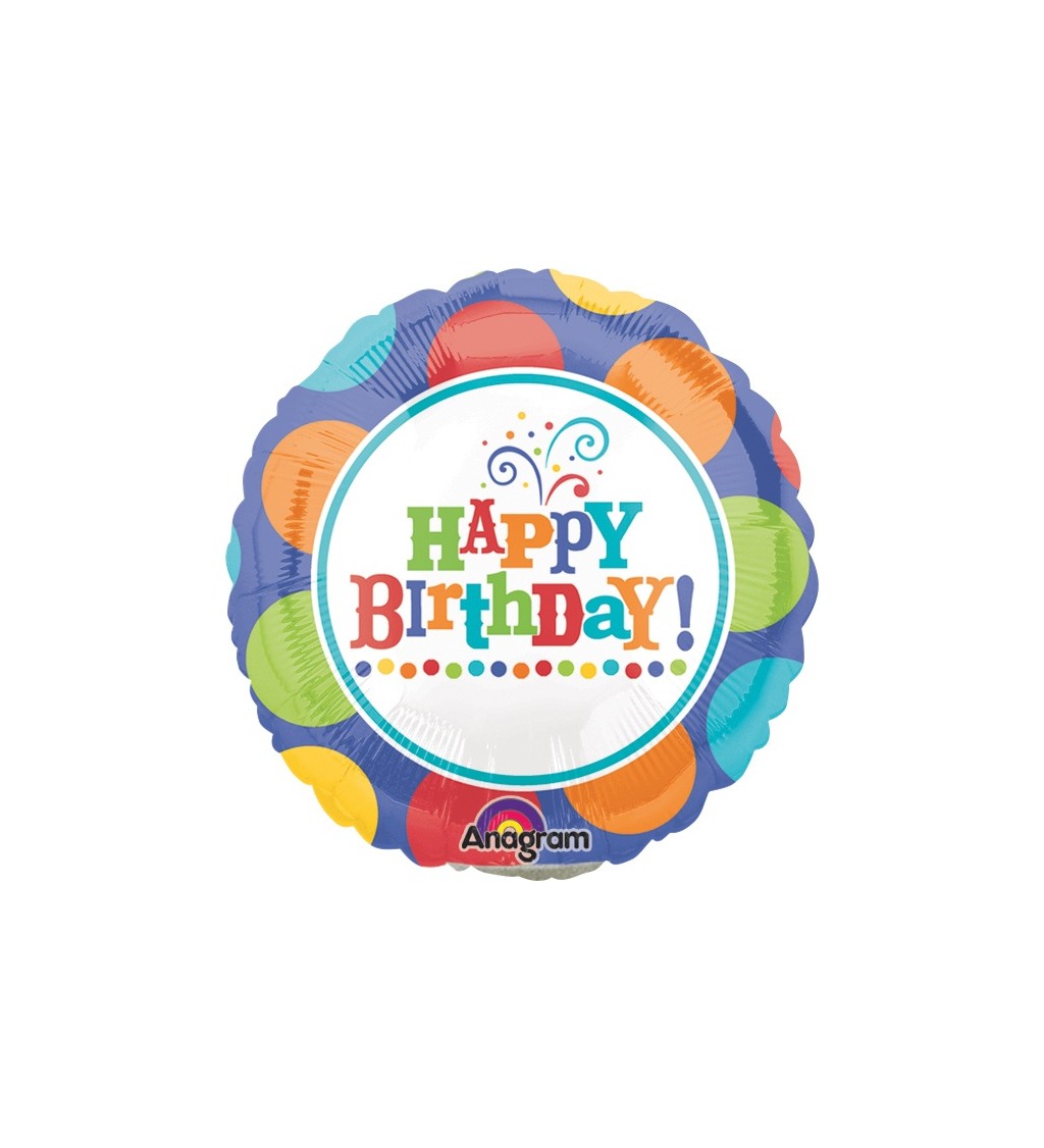 Balónek fóliový - Happy Birthday