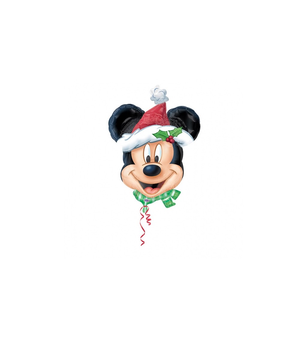 Fóliový balónek supershape - Vánoční Mickey Mouse