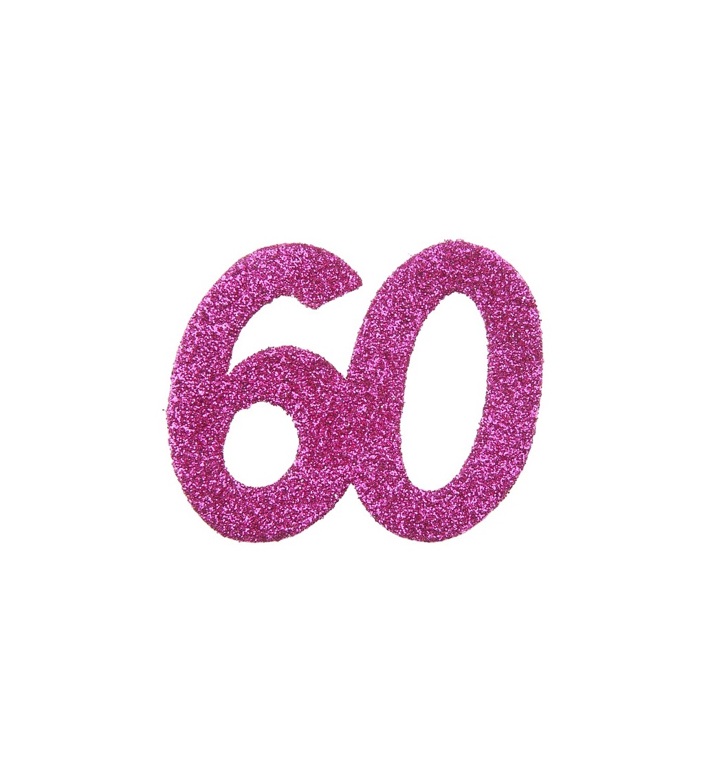 Konfety - růžové - 60 let