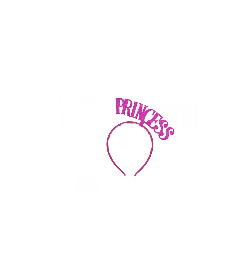 Růžová čelenka - princess