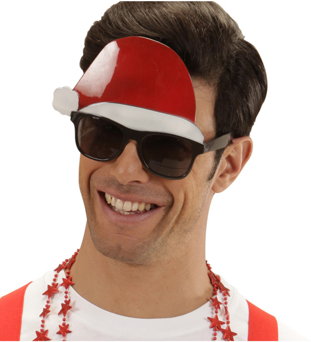 Vtipné brýle s čepičkou Santa