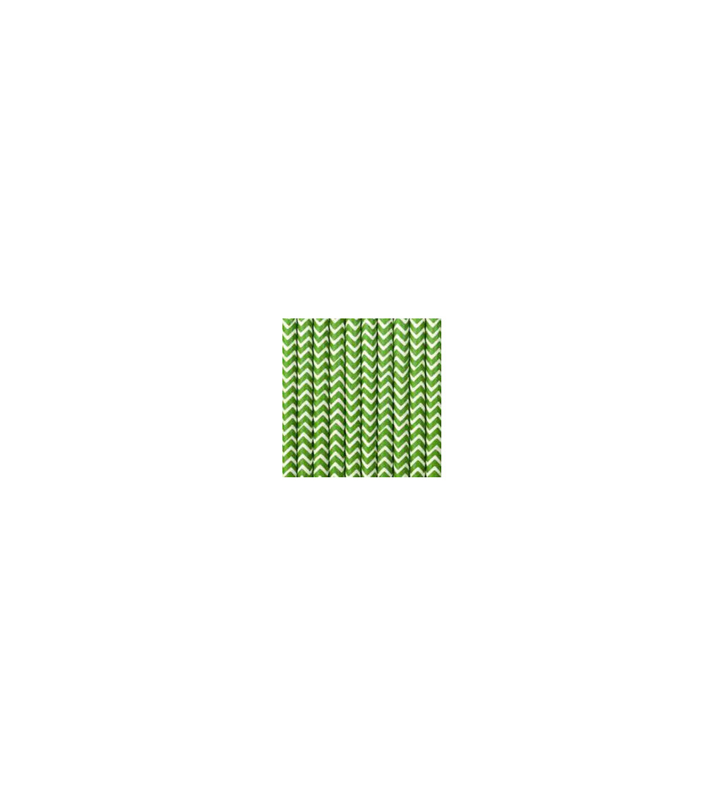 Brčka s proužky - zelený
