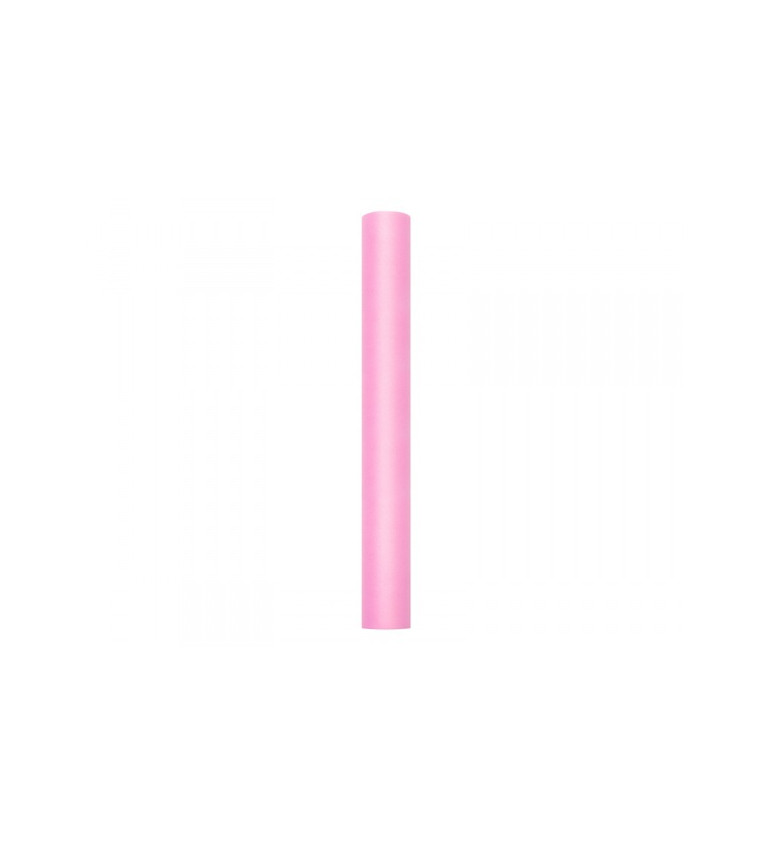 Dekorační tyl - světle ružový, 50 cm