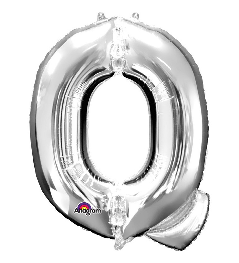 Nafukovací fóliový balónek stříbrný - Q