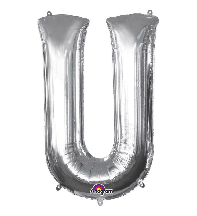 Nafukovací fóliový balónek stříbrný - U