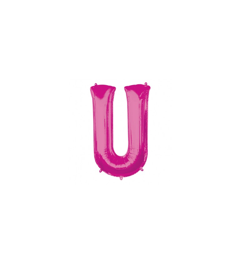 Nafukovací fóliový balónek růžový - U