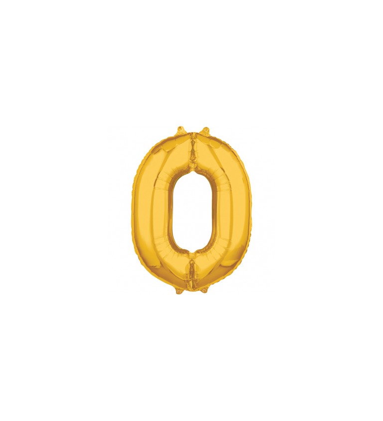 Fóliový balónek zlatý - číslo 0