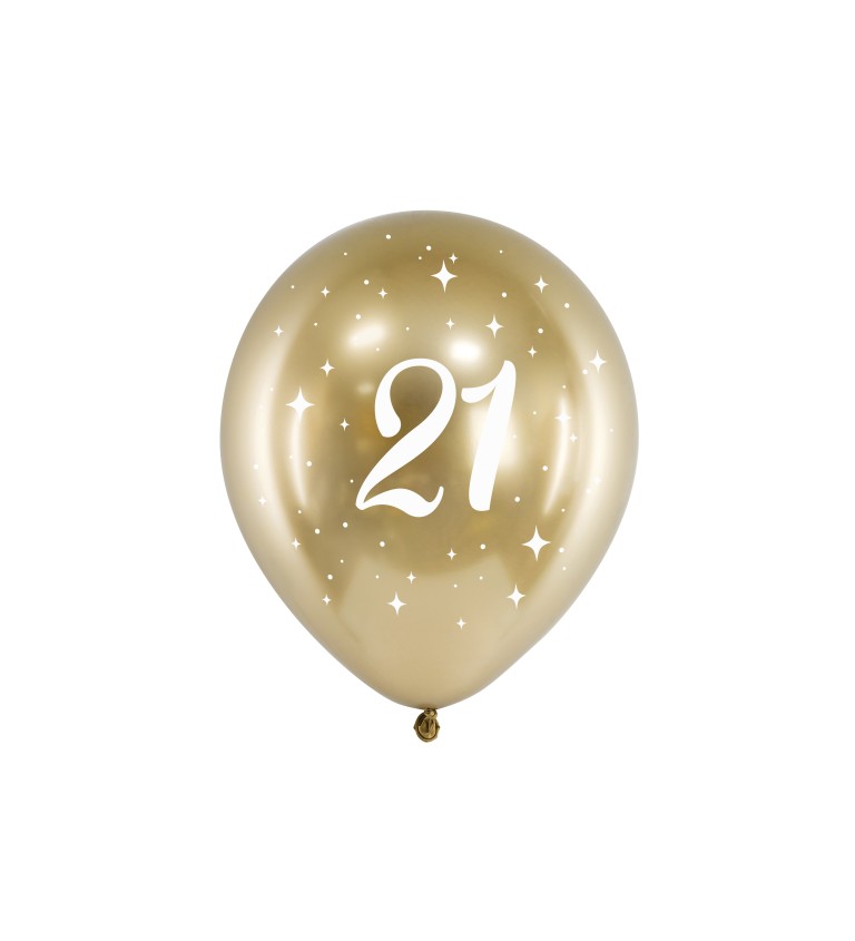 Lesklé zlaté balónky č. 21