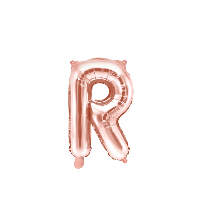 Fóliový balónek R - růžové zlato