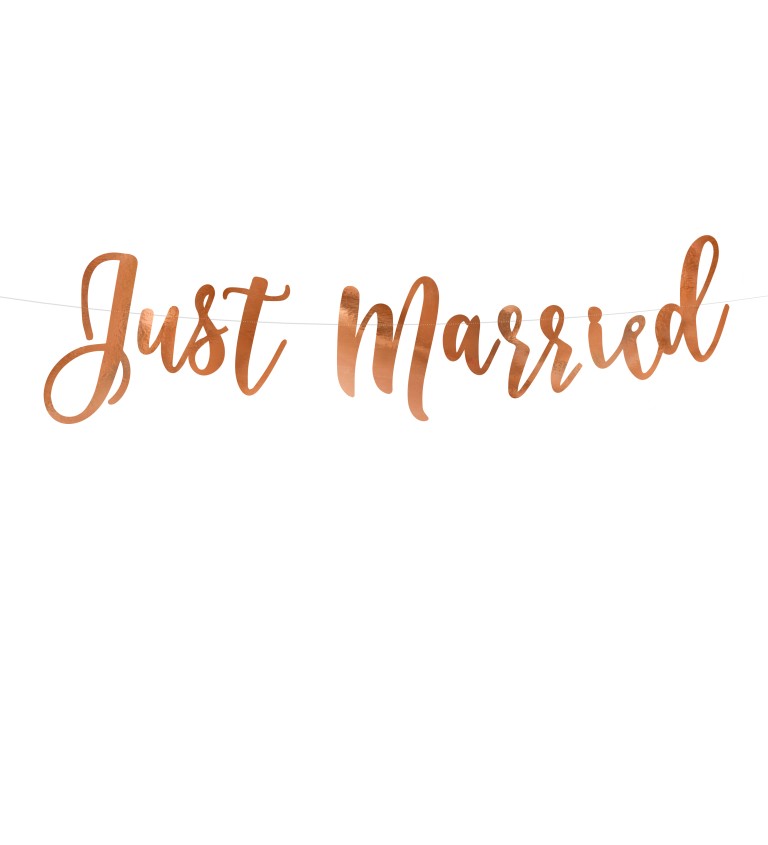 Girlanda - Just Married, rosegold