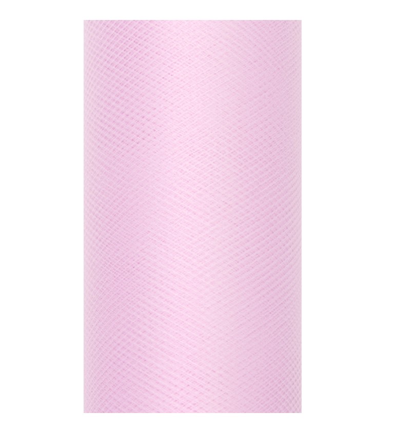 Dekorační tyl - pudrově ružový, 15 cm