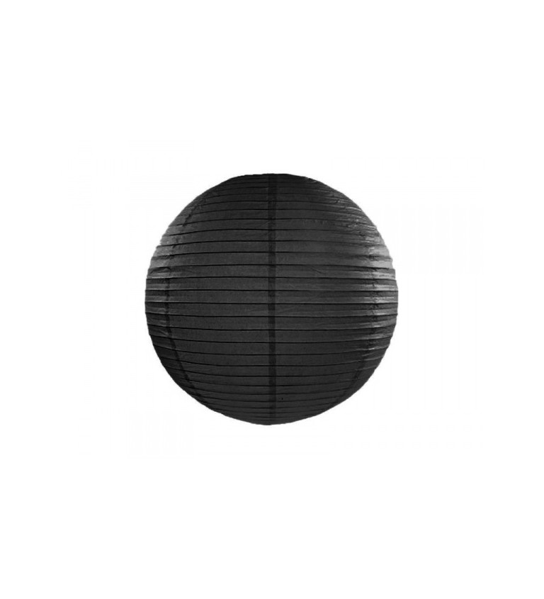 Papírový lampion - černý 20 cm