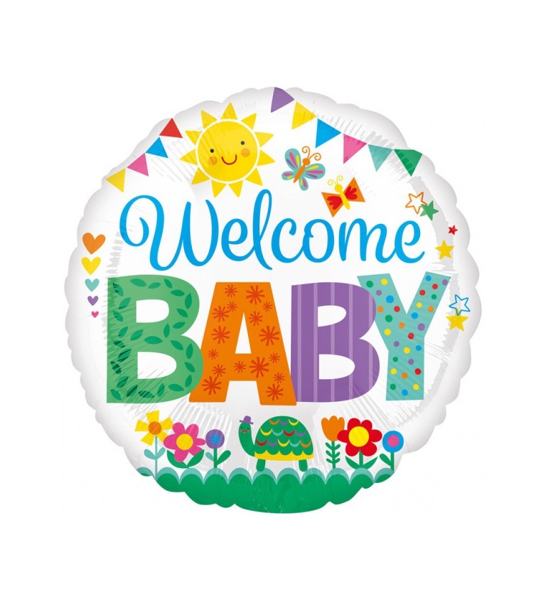 Barevný balónek - Welcome Baby