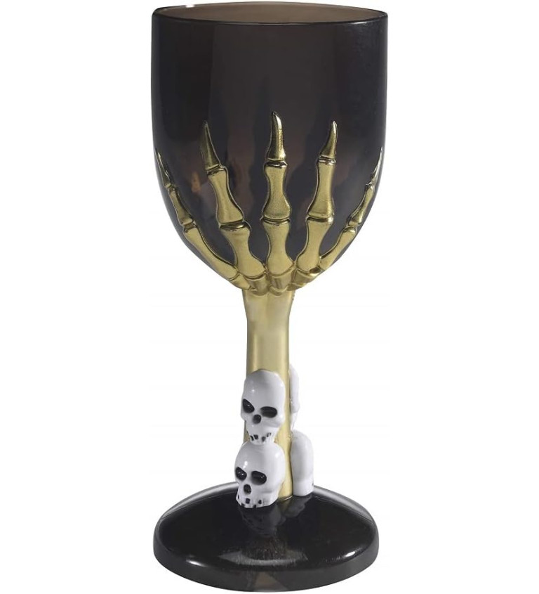 Strašidelný pohár na víno - černý