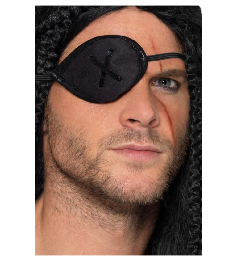 Černá pirátská klapka na oko