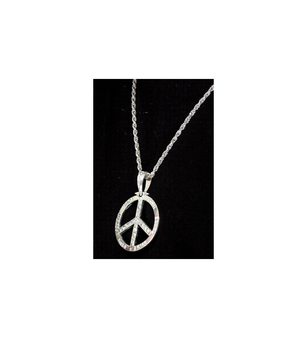 Stříbrný přívěšek - Hippie medailon
