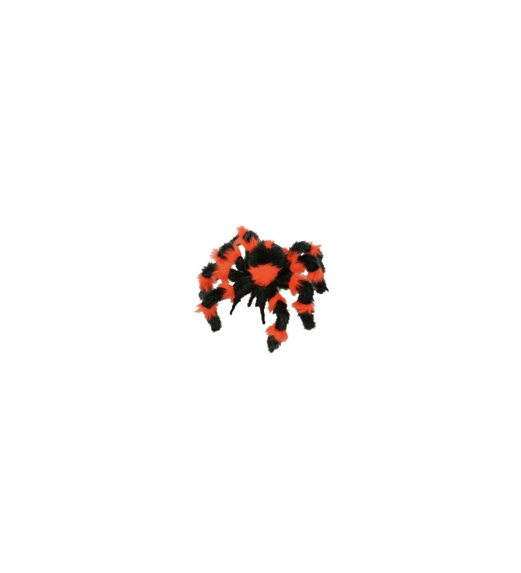 Dekorace velký pavouk - černo-oranžový