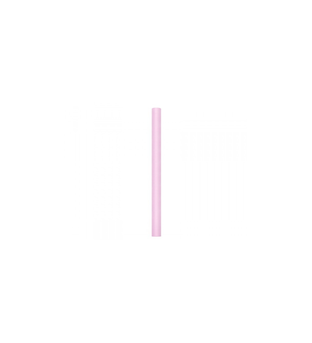 Dekorační tyl - světle ružový, 80cm