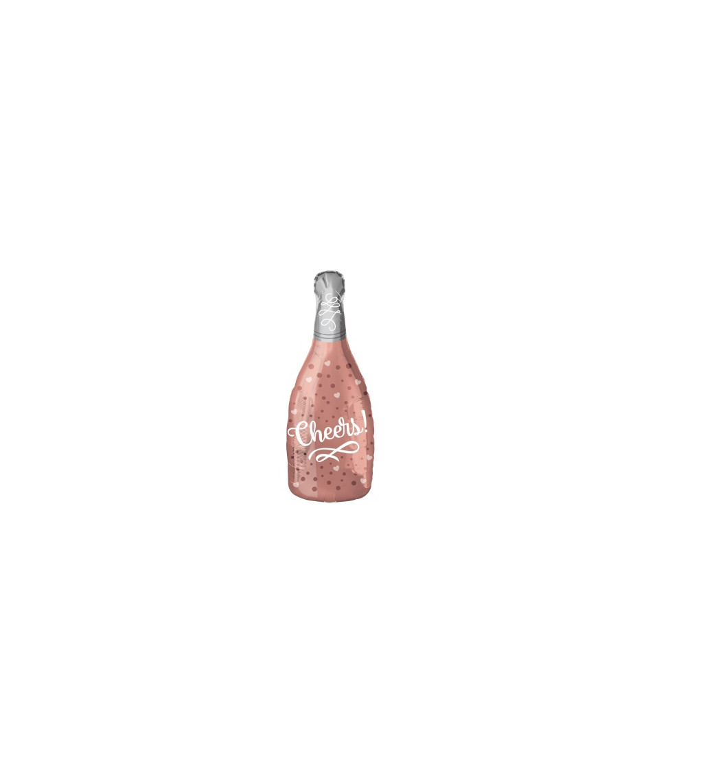 Fóliový balónek Růžové šampaňské
