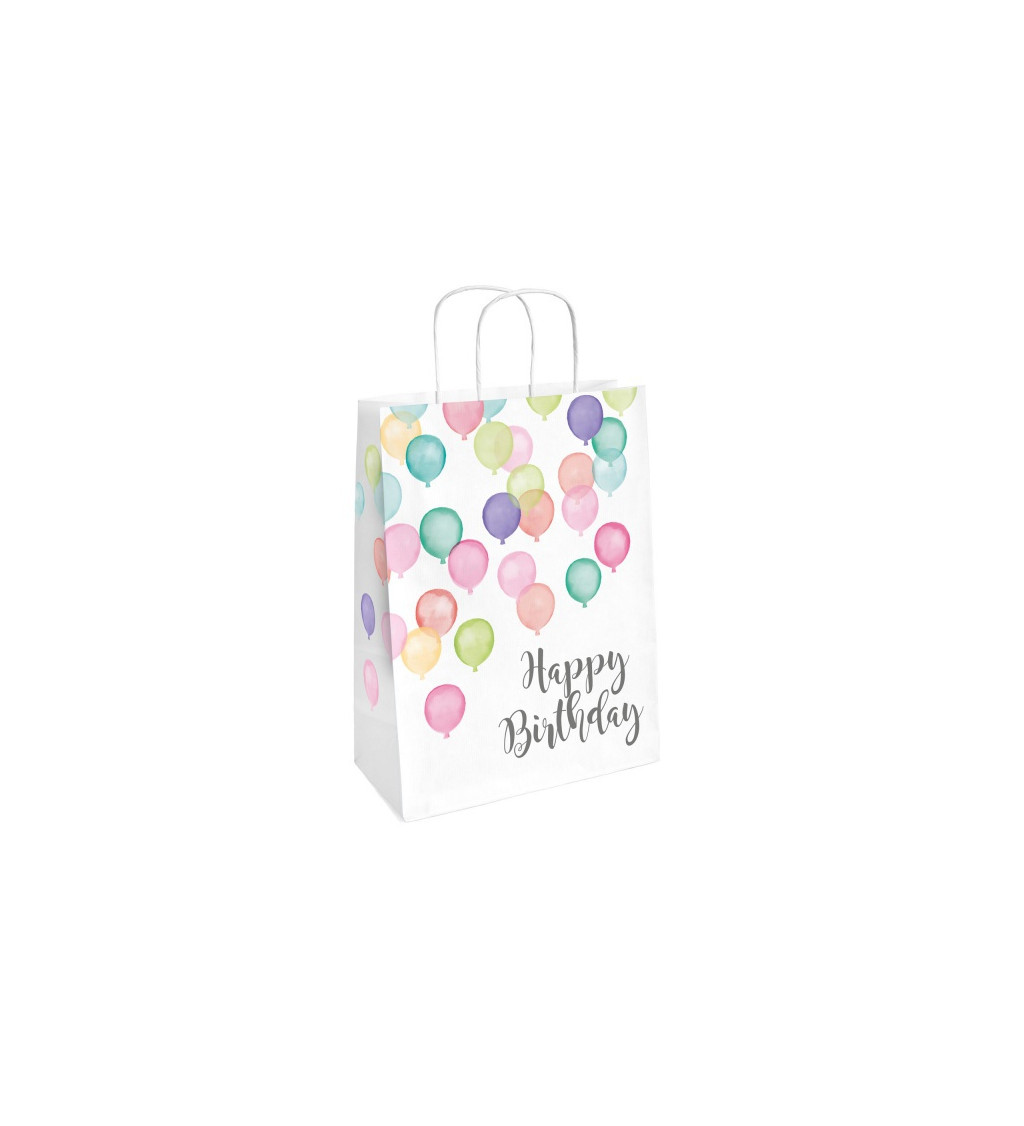 Dárkové tašky s balónky Happy Birthday