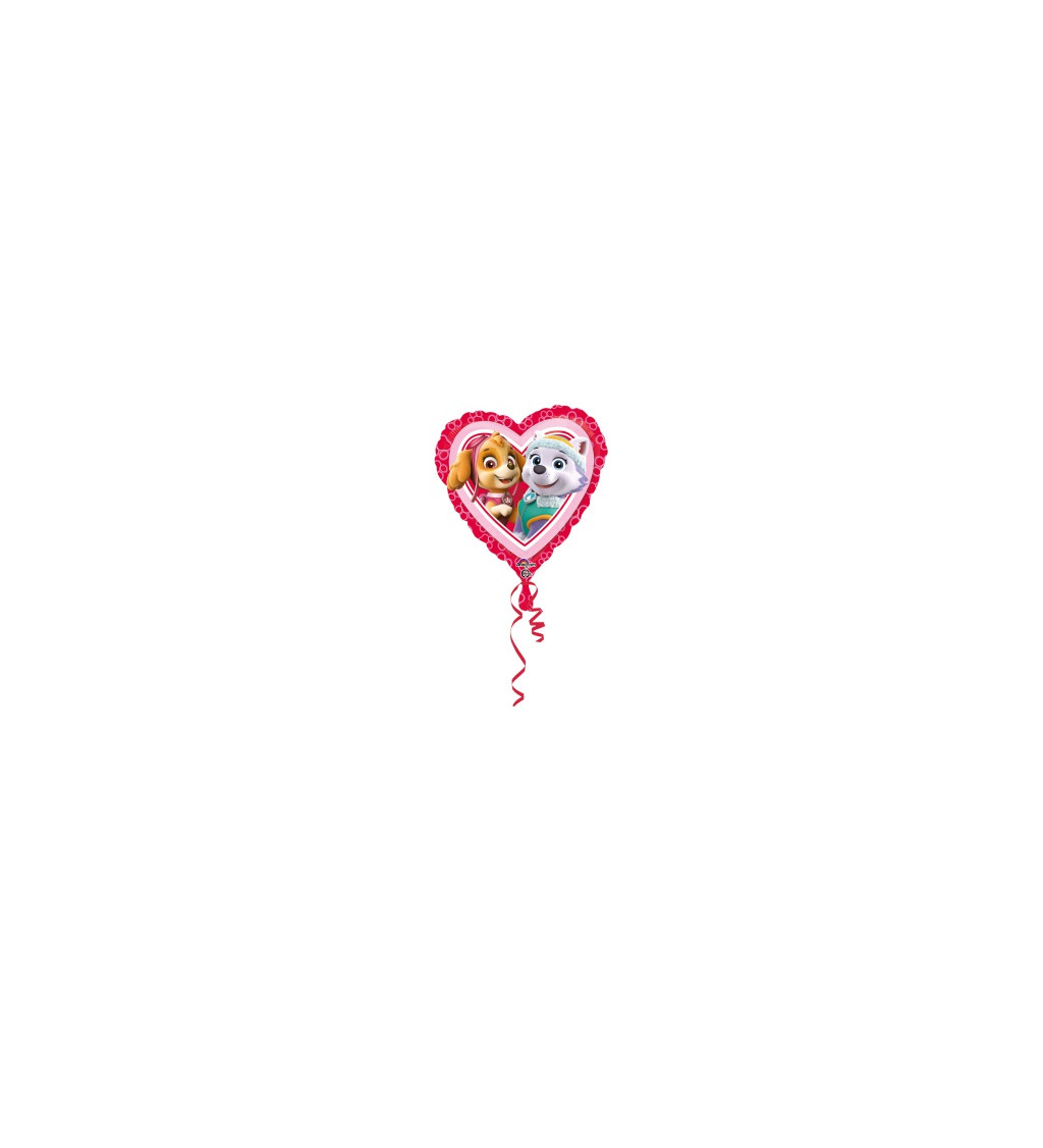 Fóliový balónek Paw patrol - srdce