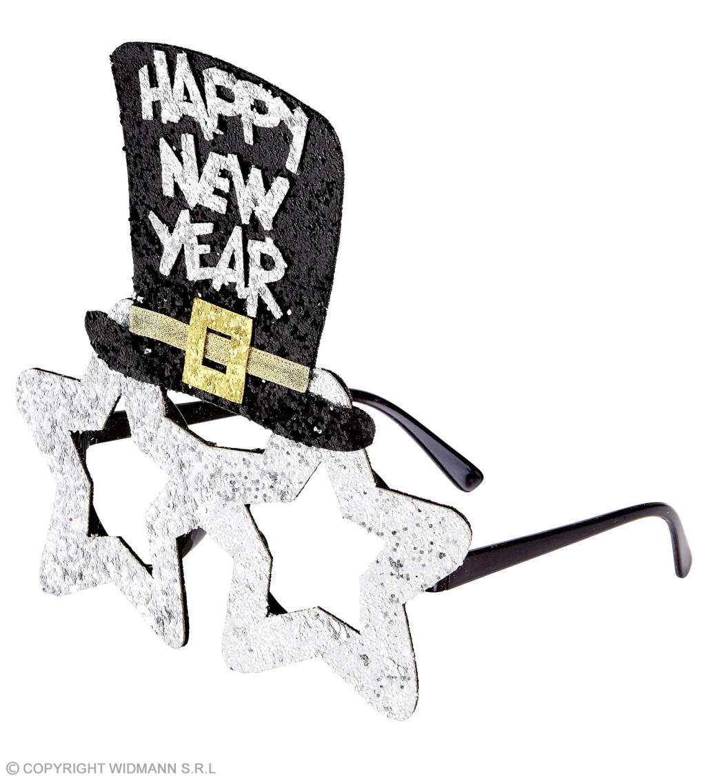 Brýle Happy New Year - stříbrné