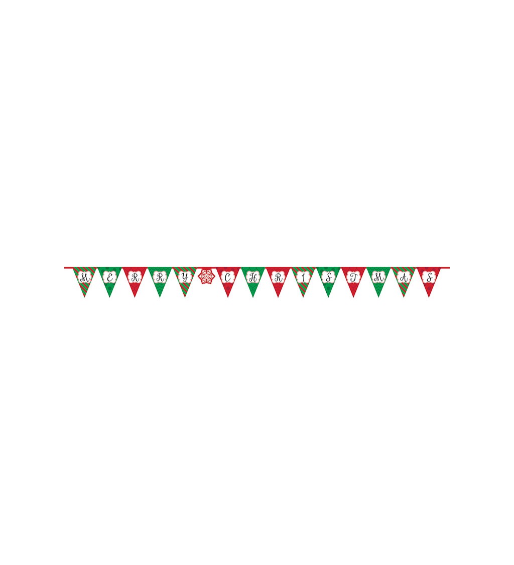 Girlanda - Veselé Vánoce (vlaječky)