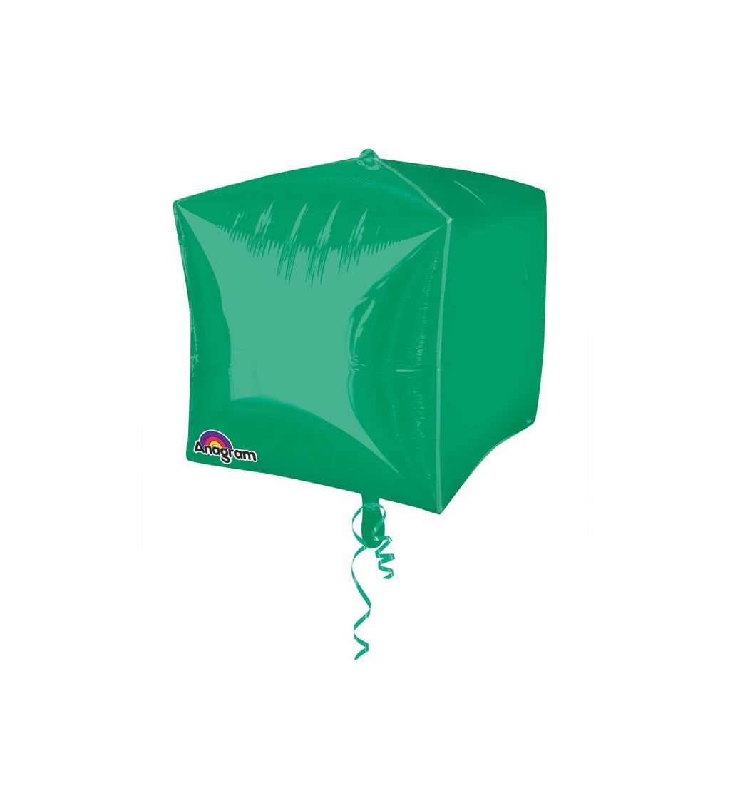 Balonek fóliový - Kostka Zelená
