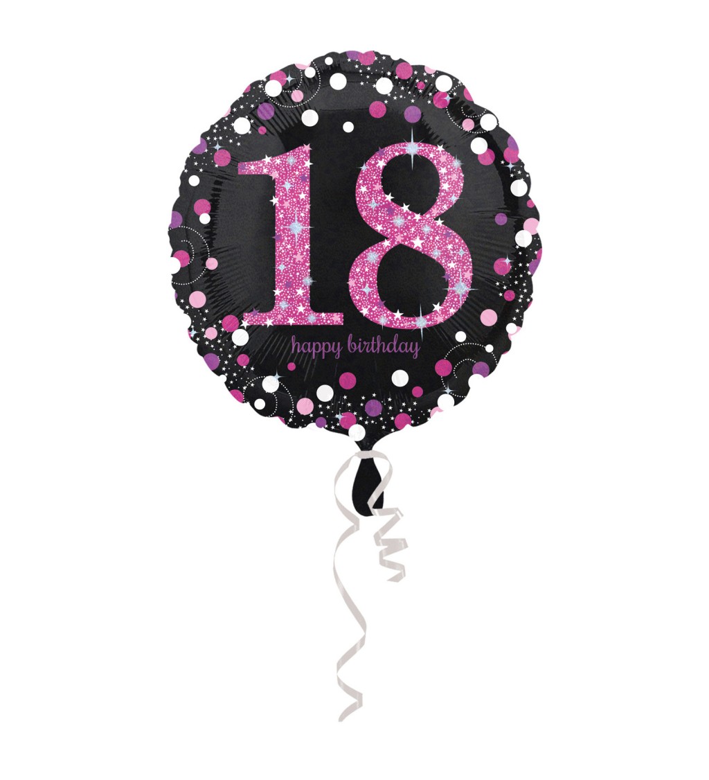 Růžový fóliový balónek 18