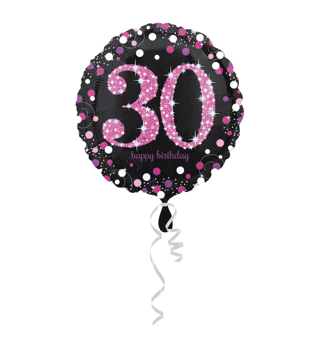 Růžový fóliový balónek 30