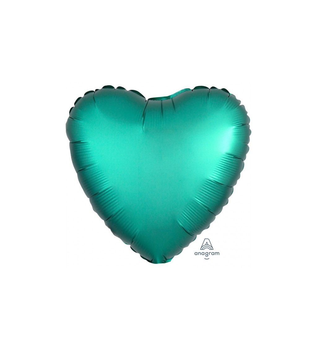 Balonek fóliový - Srdce Smaragdové