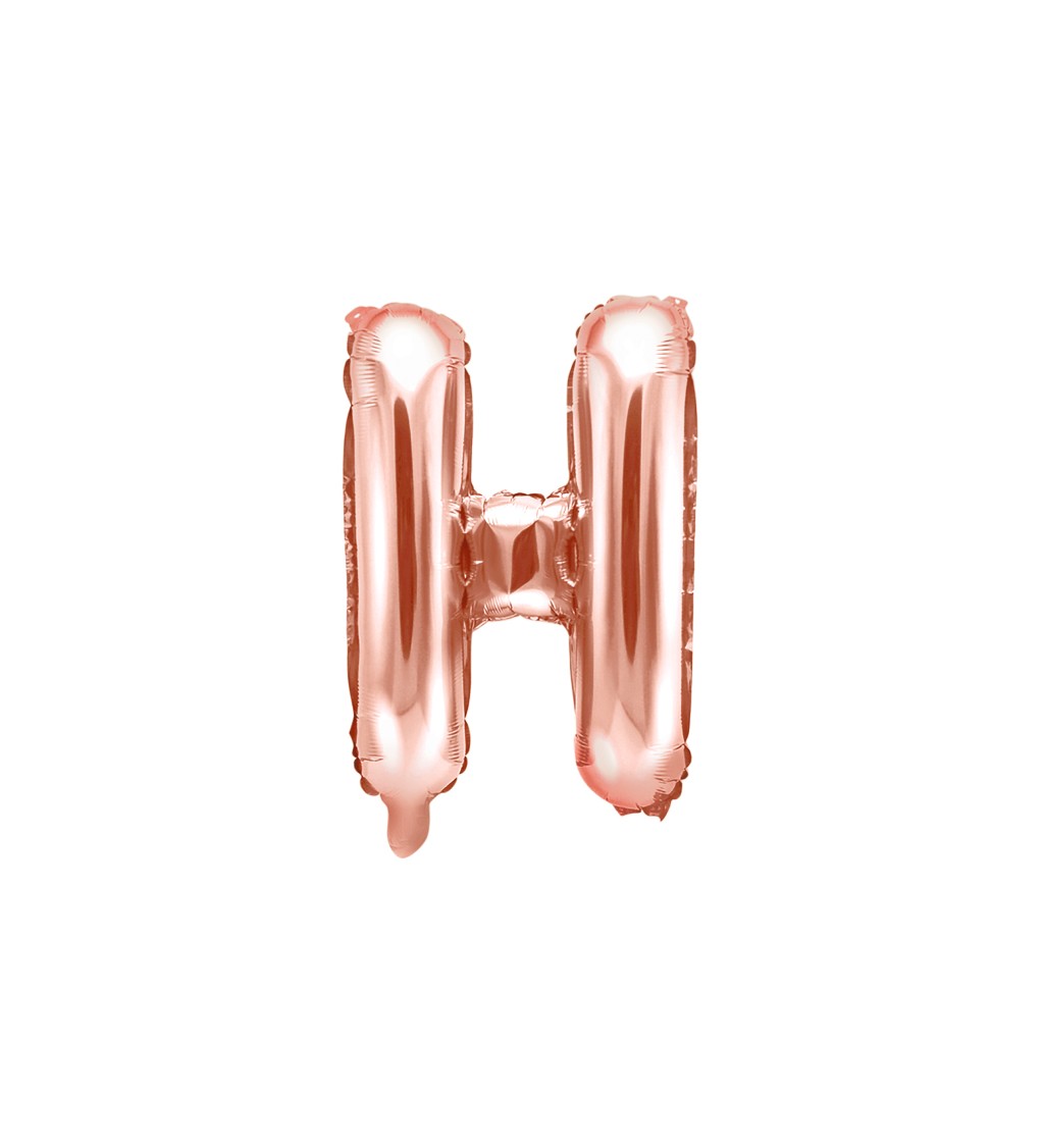 Fóliový balónek H - růžové zlato